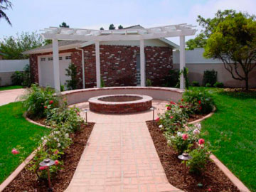 landscaping companies firepit & fireplace